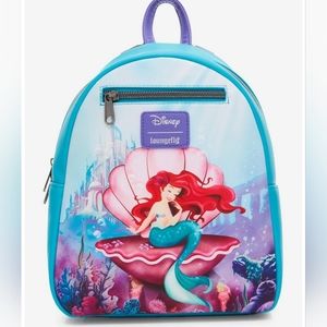 Loungefly Disney The Little Mermaid Ariel In Shell Under The Sea Mini Backpack